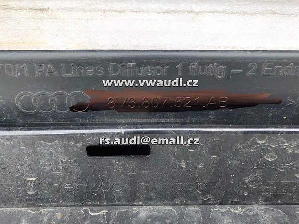 8V3 807 521 AB zadní nárazník Audi A3 Sportback 8V 2016 - 8