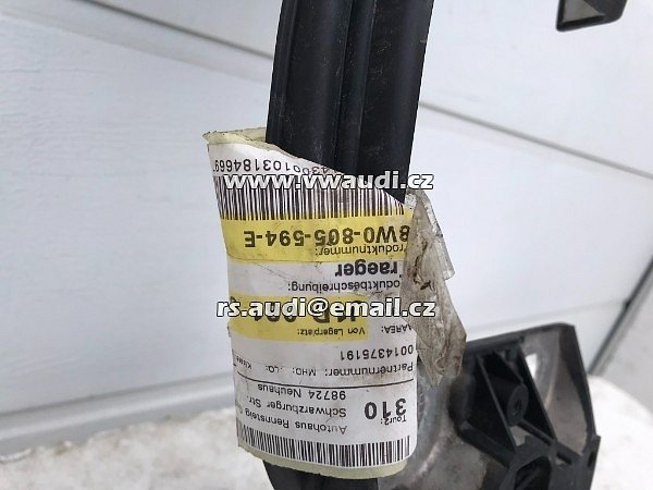 8W0 805 594 AUDI A4 B9 8W0805594 17-19 ORIGINÁL   Nosič zámku kapoty - 6