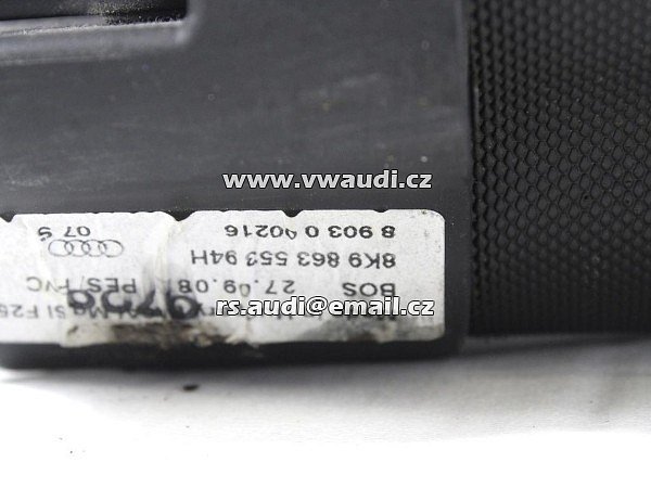 8K9 863 553 94H Audi A4 8K B8 Avant kryt zavazadlového prostoru roletka zadní police  S4 RS zakrytí roleta - 4
