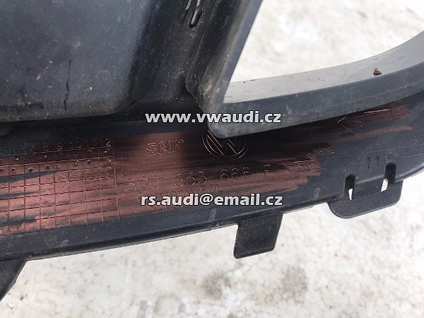 3G0 353 666F VW Passat B8 3G   Mřížka krytka  prava nárazník  lak černý + chrom  - 5