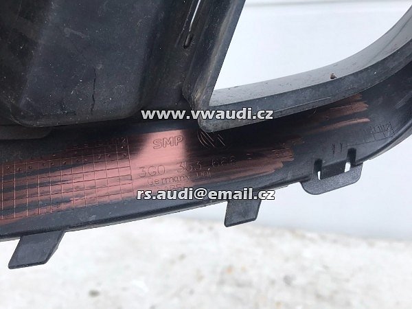 3G0 353 666F VW Passat B8 3G   Mřížka krytka  prava nárazník  lak černý + chrom  - 6