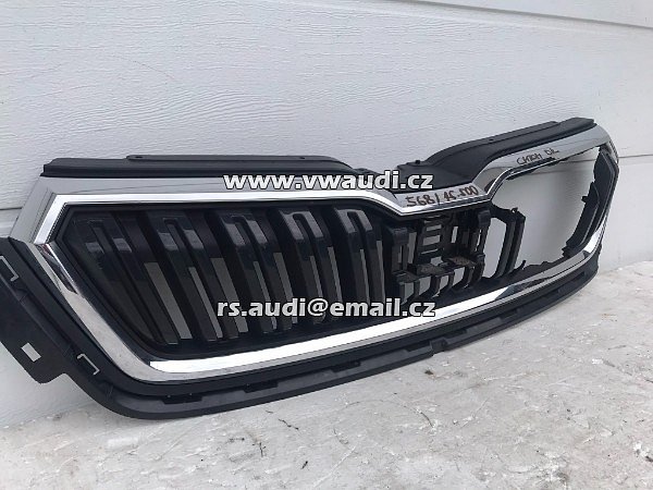 568 853 653 Škoda Kamiaq   Chrom rámeček pro masku  - 4