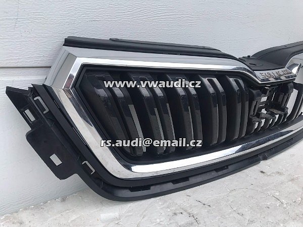 568 853 653 Škoda Kamiaq   Chrom rámeček pro masku  - 5