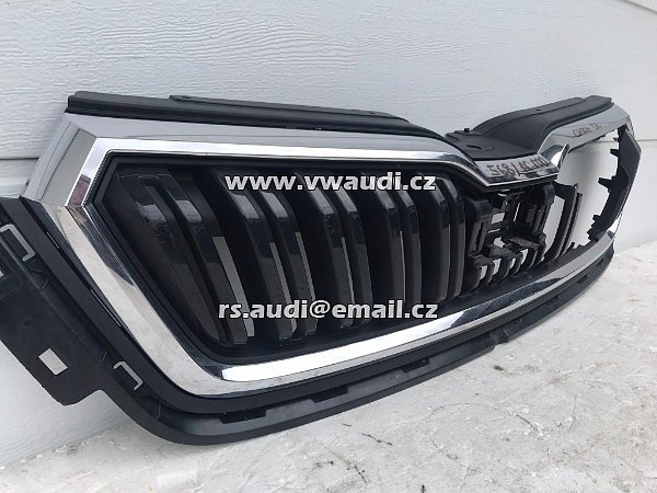 568 853 653 Škoda Kamiaq   Chrom rámeček pro masku  - 6