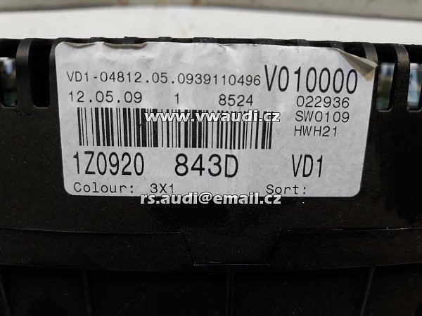 Skoda Octavia 1Z  190.000km  TDI   Tachometr - 2