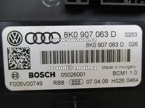 Palubní řídicí jednotka zdroje CAGA pasuje na AUDI A4 AVANT (8K5, B8) 2.0 TDI 8K0907063D - 2