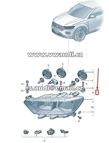  2GA 941 005 B T-ROC A1 2019 PŘEDNÍ LEVÉ PŘEDNÍ SVĚTLO - 2