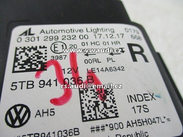 5TB 941 036 B  přední levé světlo lampa LED originál VW Touran od . 2015 - 7