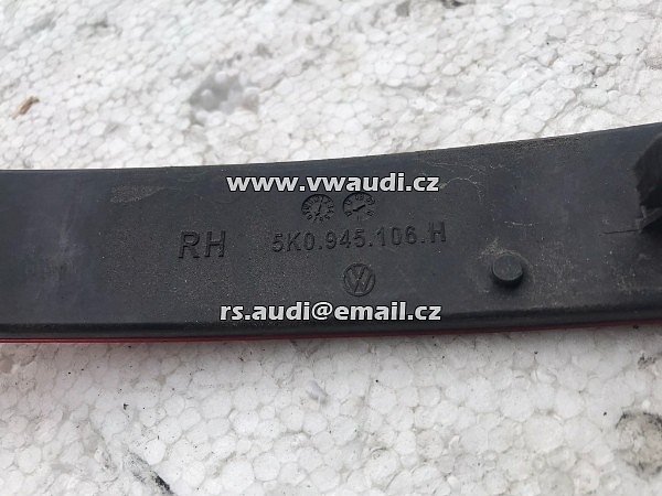 5K0 945 106 H VW GOLF VI GTI GTD 09-12 Odrazka zadního nárazníku pravá  - 3