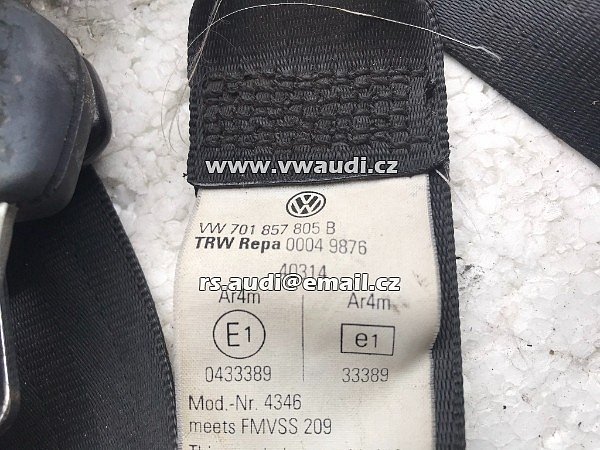 701 857 805 B VW Transporter T4 Caravelle 90-03  bezpečnostní pás  - 3