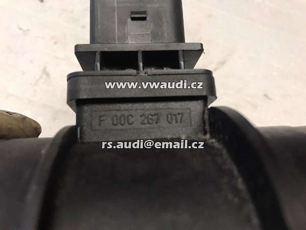 F 00C 267 017 / PBT-GF30  . Snímač hmotnosti vzduchu Bosch pro AUDI, SEAT, SKODA, - 4