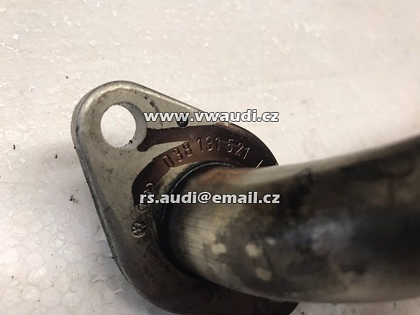 038 131 521 J Audi A3 8L 1.9TDi potrubí AGR pro recirkulaci výfukových plynů  - 8