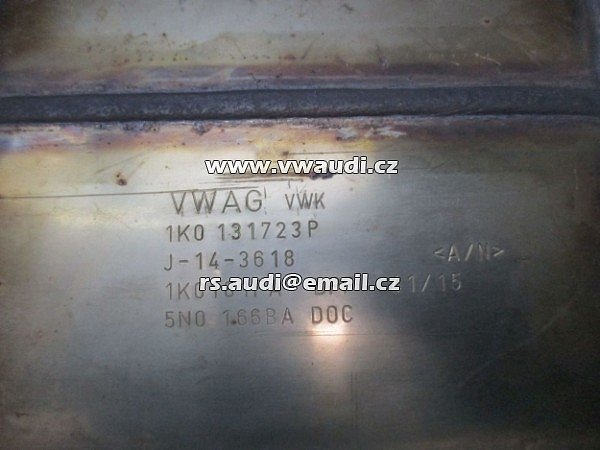 1K0 131 723 P filtr pevných částic 2.0 TDI DPF Škoda Octavia VW Golf Scirocco 1K0 131723P .5N0 166 BA . 1K0 181 FA . - 9