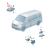 VW T5 T6 .1 Řídící jednotka airbagu - 2