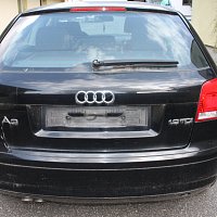 Audi A3 1,9 8P 2/3 DVÉŘ KAROSERIE SKLO OKNO  8P3 845 501 B zadni sklo 2-dverovy - 2