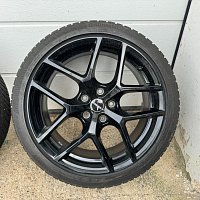 VW Audi Seat Škoda Y80837 Borbet 18" al. alu kola hliníkové sada 4 ks Černý lesklý lak - 6
