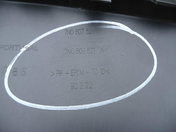 7N0 807 521A VW Sharan 7N 2010-2016 Diffuser zadní nárazník-  spoiler zadní - 2
