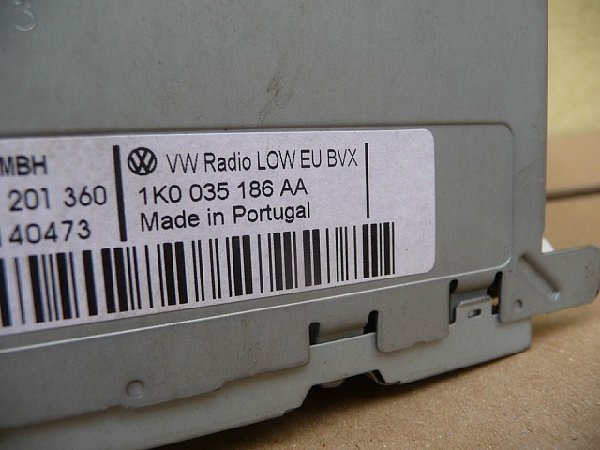 1K0 035 186AA RCD310 VW VW Golf 5 Passat 3C , Caddy , Eos RÁDIO - Radio MP3 CD Player - 1K0 035 186AA RCD310   - 5