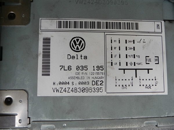 7L6 035 195 VW Touareg Rádio DELTA - 5