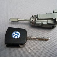 VW PASSAT B5 B5.5  vlozka zamku + klič dveře řidič levé přední zámek - 2