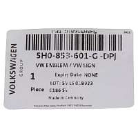 5H0 853 601 H znak VW přední maska mřížka VW GOLF 8 Passat B8 3G  07/2020-03/22 - 3