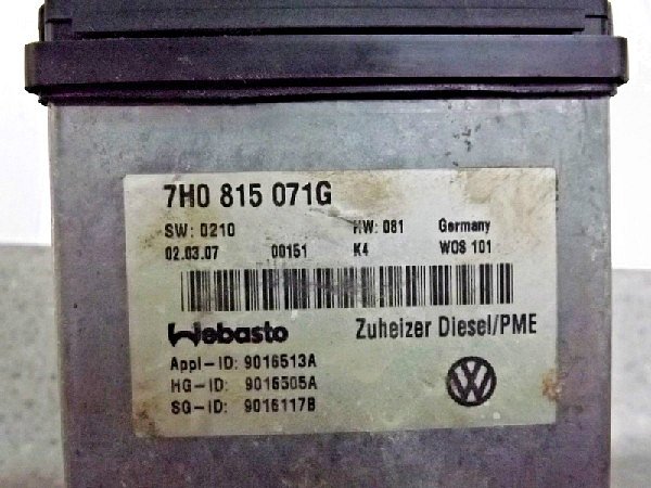 7H0 815 071G VW T5  Nezávislé topení Webasto Thermo Top C 5kW - 3