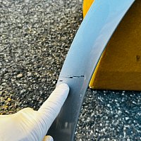 Ochranná lišta  blatník Audi Q5 FY S-Line pravý zadní bok blatník  80A 853 818 B GRU - 3