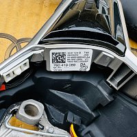 NOVÝ kožený volant Volkswagen VW Golf 8 T-Roc TOUAREG CR7 PASSAT Sportovní zkosený tříramený VYHŘÍVANÝ - 9