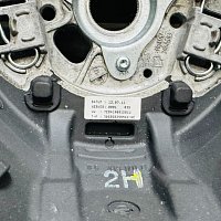 VW Transporter T5 7E Facelift kožený volant s černým prošíváním 7E0419091D - 2