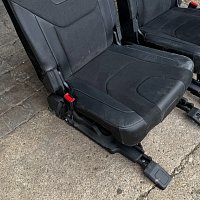VW Sharan 7N Seat Alhambra alcantara kožené sedáky třetí řada sklopné do kufru 7 místá verze - 6