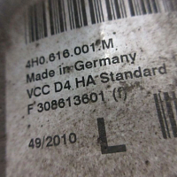 Vzduchová vzpěra tlumiče Audi A8 D4 4H Zadní levá 4H0616001M Podvozek - 2
