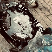 Modré sklíčko zrcátka pravé venkovní  Audi A4 B5 - 2
