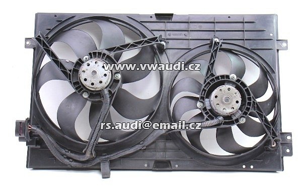  1J0 121 207 J Ventilátory a pláště motoru sahara věrtáky 99-05 VW Jetta Golf GTI MK4 Audi TT 