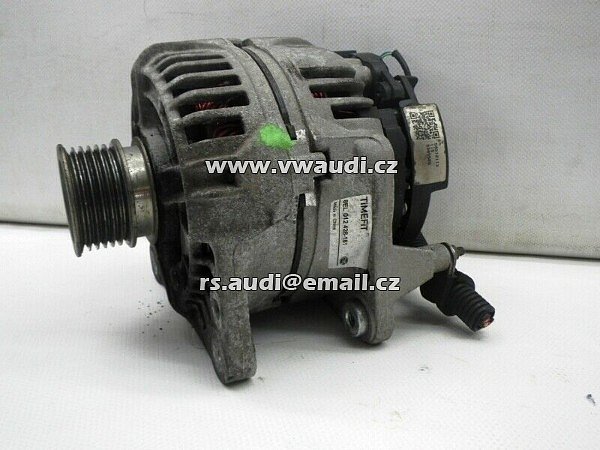 037 903 025 S    VW Polo 6n2 1999-2001 VW LUPO 6X VALEO Alternátor Generator 1.0 L benzín 