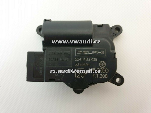 52411483 R06 VW T5 TRANSPORTER Servomotor klapky topení Delphi 52411483 R06  DELPHI 52411483R06 / 30.93694