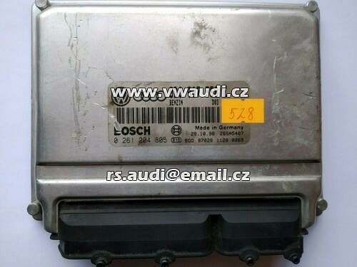 8D0 907 558E  Řídící jednotka motoru ECU  VW AUDI  Výrobní číslo VW -  8D0 907 558E  BENZIN D03 Bosch - 0 261 204 805 