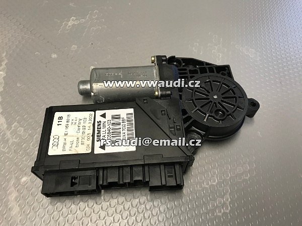 8E1  959 801B  Audi A4 B6 8E 2001 - 2004   -  El. Motor stahování spouštění okna el.stahovačky LEVÉ DVEŘE PŘEDNÍ 