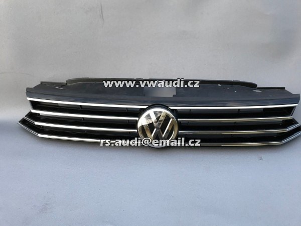 3G0 853 651 Passat B8 3G 3G0  Maska mřížka grill - přední maska do kapoty + znak chrom lišty