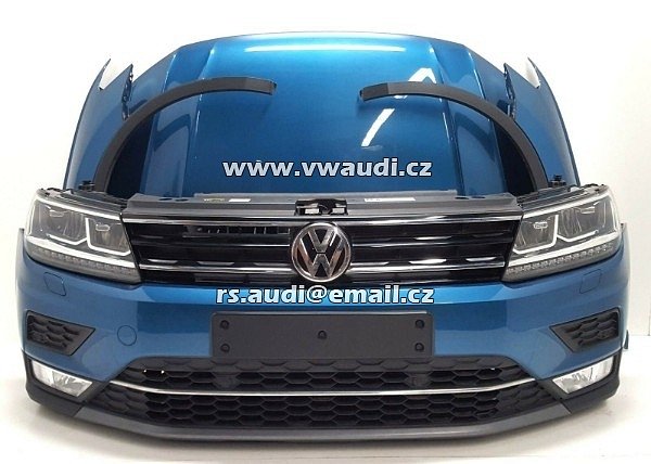 Tiguan II 2.0 TDI KOMPLETNÍ předek vozu VW Tiguan II 2.0 TDI   přední část vozidla     Přední kapota Blatník spoiler nárazník xenon led