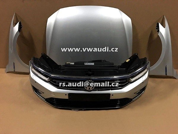 VW Passat GTE 1,4 Hybrid Přední kapota Blatník spoiler nárazník xenon led   