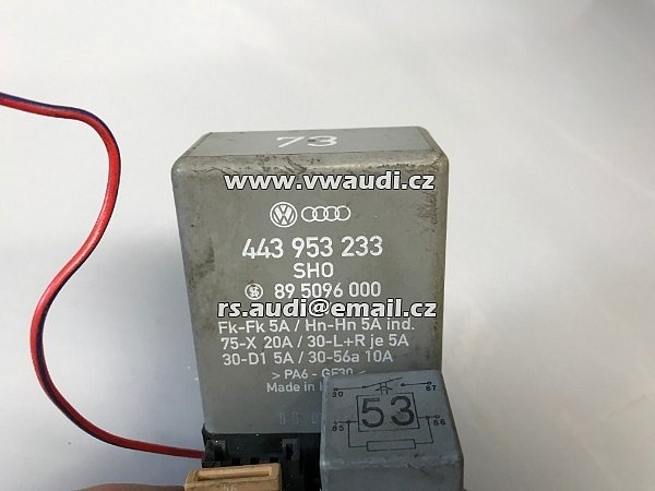  443 953 233  VW Audi relé relais číslo 73