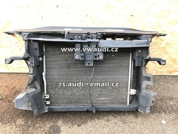 1K0 121 205AD VW PASSAT 2012 - 2014  CC  B7 b7 3AA - Přední čelo chladičová stěna Ventilátor + řídící jednotka chlazení  sahara větráky 