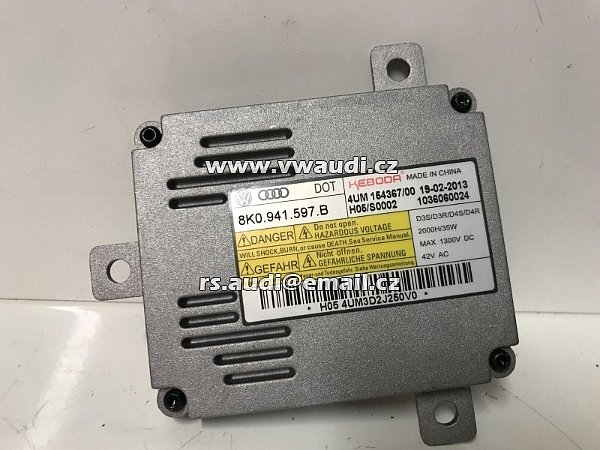 8K0.941.597.B xenonové světlomety  předřadník trafo  pro Audi A3 A4 A5 A6 A7