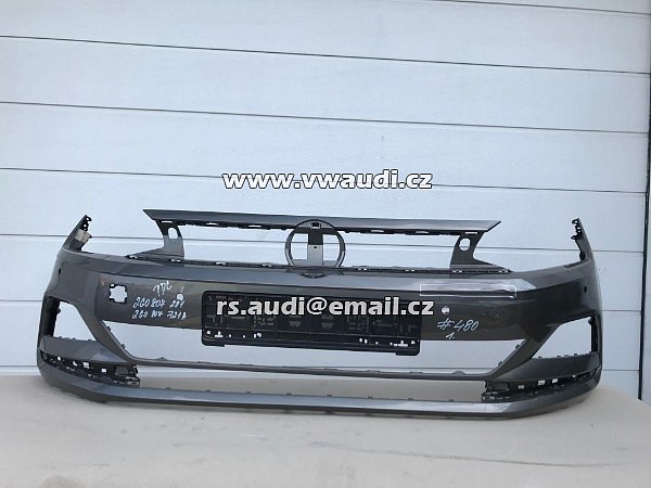 2G0 807 721A VW POLO 6 2G 2017 NÁRAZNÍK PŘEDNÍ + PDC otvory na parkovací čidla  
