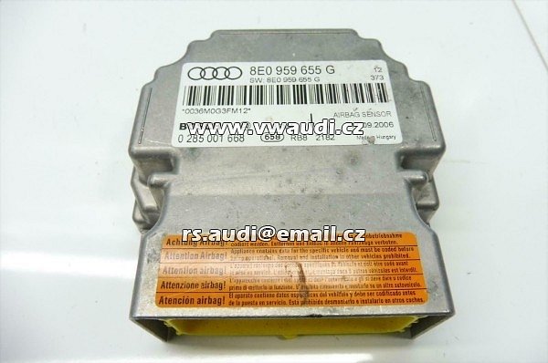 8E0 959 655 G Audi A4 S4 B7 8E řídicí jednotka airbagu 