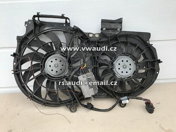 8E0 121 205 P Držák vrtulí sahara + motor chlazení ventilátory sahara chlazení motoru  A4 B6 8E Dvojitý elektrický ventilátor a ovladač 8EO 121 205P