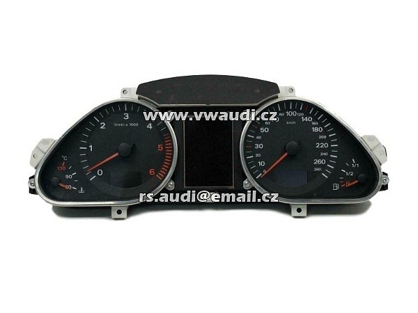 Panel rychloměru Audi A6 C6 4F 3,0 2,7TDI  . Tachometr palubní počítač