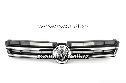 7P6 853 651A/B VW Touareg 7P 11-14 Přední maska chladiče - střední mřížka chrom + znak 