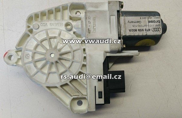 4F0 959 802A Audi A6 4F, motor elektrického ovládání oken, zadní pravý 4FO959802A