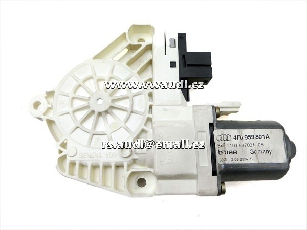  4F0 959 801A  Motor zvedáku oken Audi A6 4F C6 zadní levý 4FO959801A